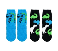 Socks|Socks<SKECHERS 2 Pack Dino Cozy Crew Socks BLUE