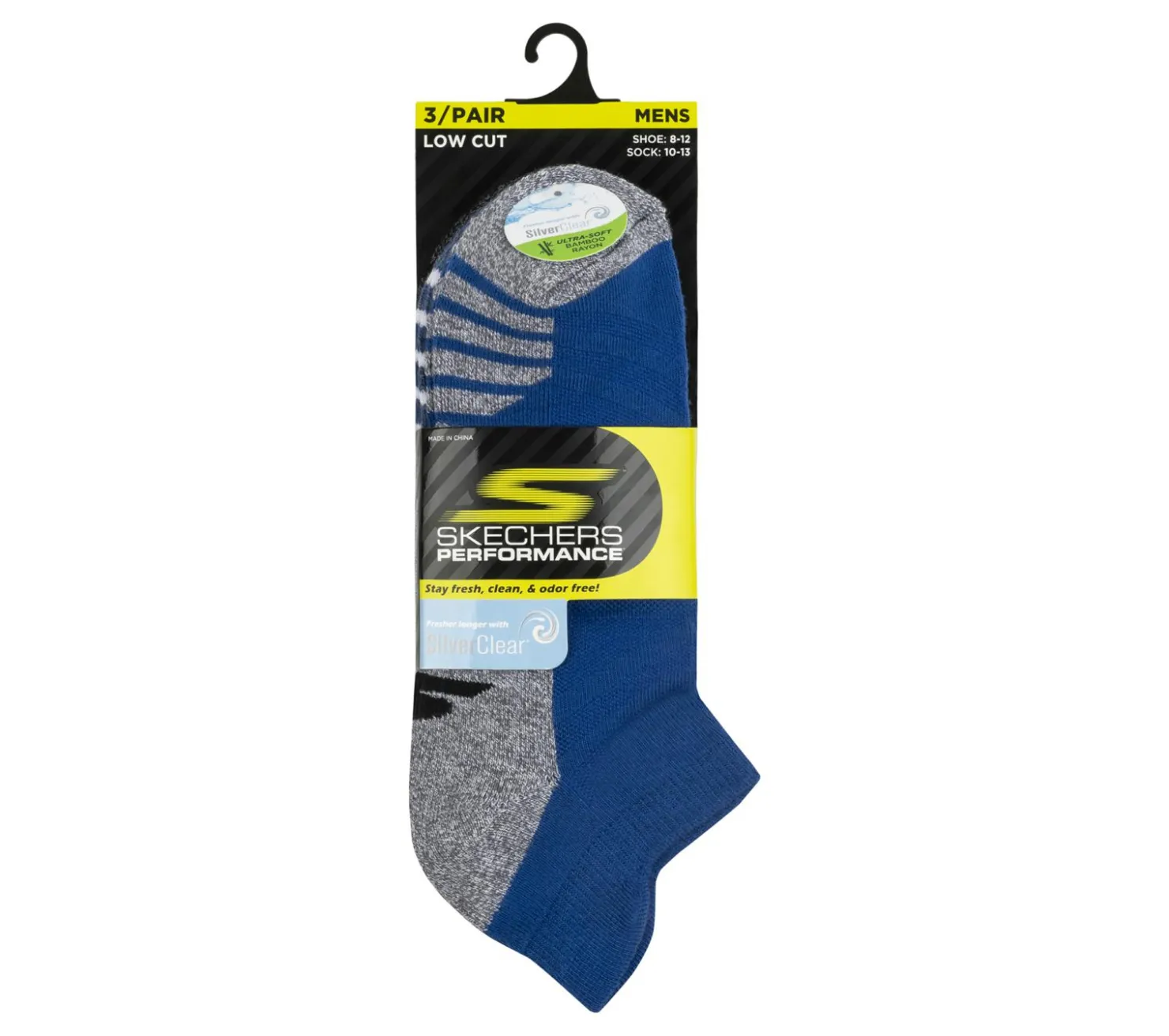 Socks|Accessories<SKECHERS 3 Pack Low Cut Extra Terry Socks BLUE