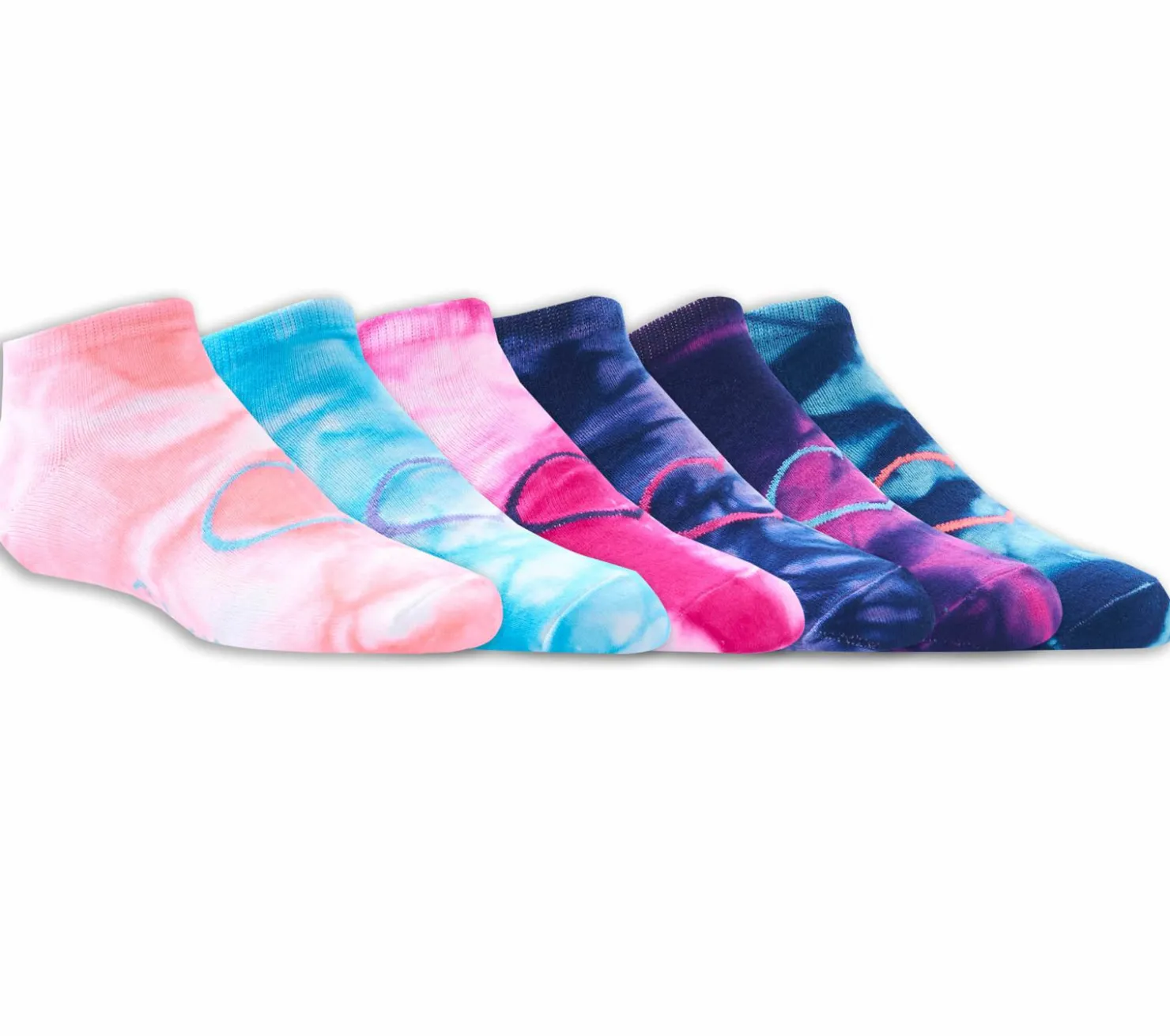 Socks|Socks<SKECHERS 6 Pack Low Cut Tie-Dye Socks ASSORTED
