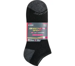 Socks|Accessories<SKECHERS 6 Pack Low Cut Walking Socks BLACK