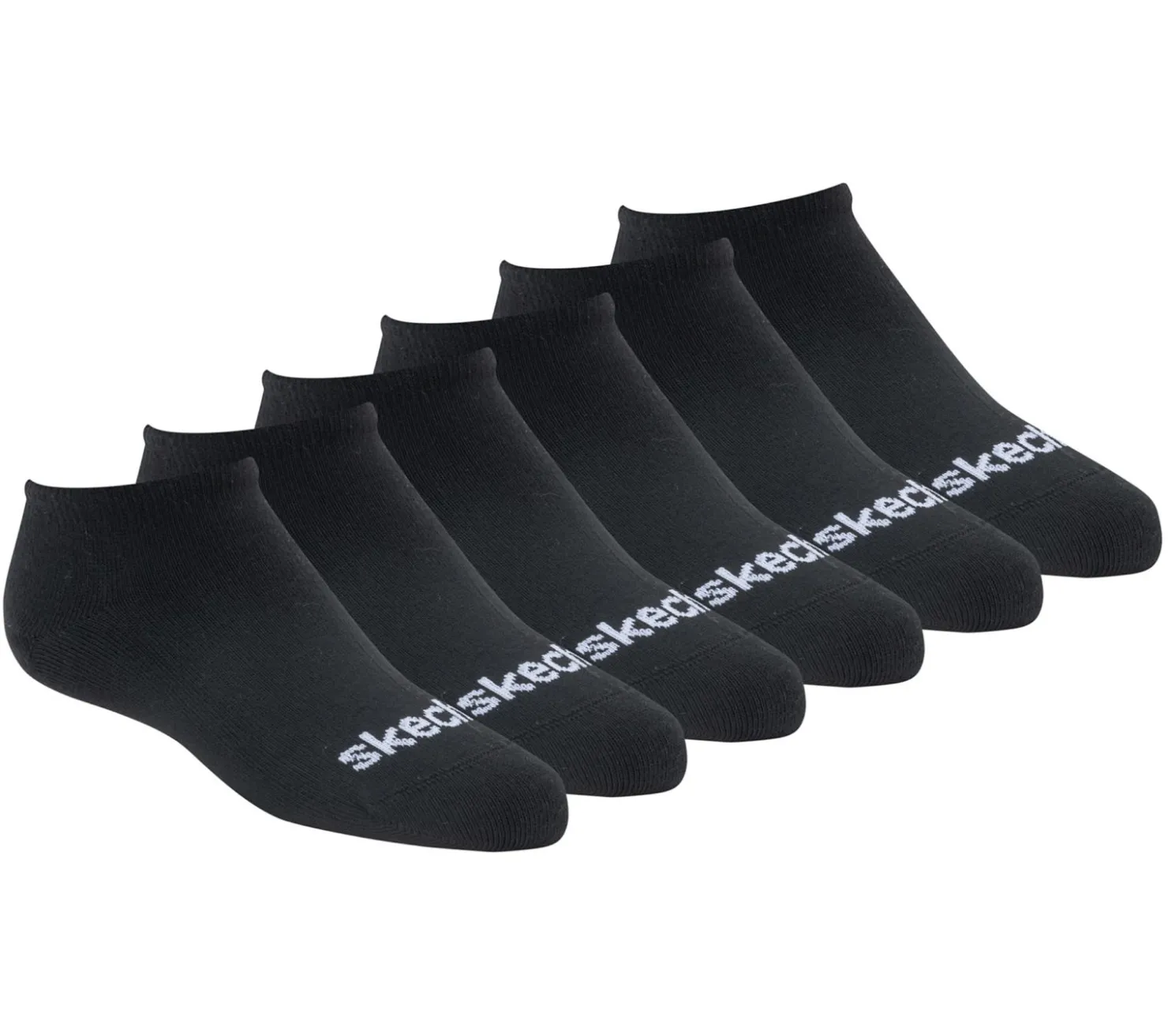 Socks|Socks<SKECHERS 6 Pack No Show Cotton Socks BLACK