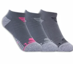 Socks|Accessories<SKECHERS 3 Pack No Show Microfiber Socks GRAY