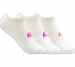Socks|Accessories<SKECHERS 3 Pack No Show Stretch Socks WHITE