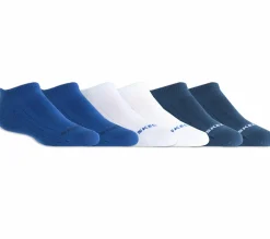 Socks|Socks<SKECHERS 6 Pack Non Terry No Show Socks BLUE