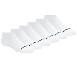 Socks|Accessories<SKECHERS 6 Pack Non Terry No Show Socks WHITE
