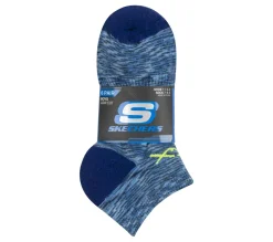 Socks|Socks<SKECHERS 6 Pack Space Dye Low Cut Socks BLUE / GRAY