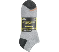 Socks|Accessories<SKECHERS 6 Pack Walking Low Cut Socks GRAY