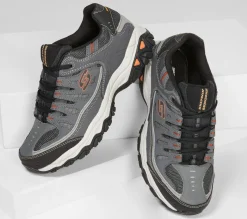 Lace Up|Athletic Sneakers<SKECHERS After Burn - Memory Fit CHARCOAL