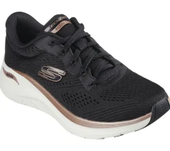 Lace Up|Athletic Sneakers<SKECHERS Arch Fit 2.0 - Glow The Distance BLACK / ROSE GOLD