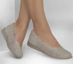 Slip-Ons|Flats<SKECHERS Arch Fit Cleo Wedge - Carefree Breeze TAUPE