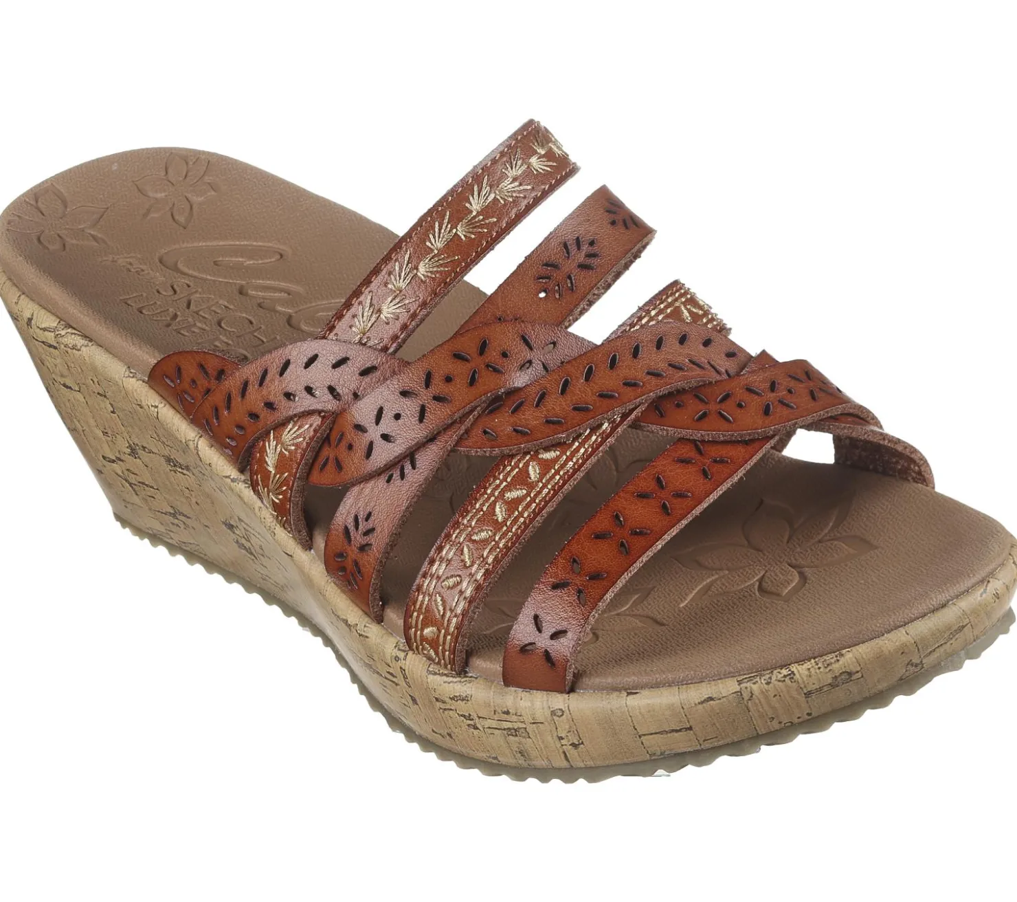 Wedges|Sandals<SKECHERS Beverlee - New Resort LUGGAGE