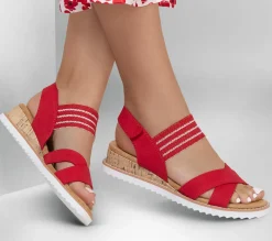 Sandals|Canvas Shoes<SKECHERS BOBS Desert Kiss - Shore Enough RED