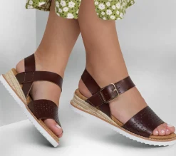 Sandals<SKECHERS BOBS Desert Kiss - Sunny Flair CHOCOLATE