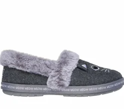 Slippers|Slip-Ons<SKECHERS BOBS Too Cozy - Meow Jammies CHARCOAL