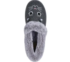 Slippers|Slip-Ons<SKECHERS BOBS Too Cozy - Meow Jammies CHARCOAL