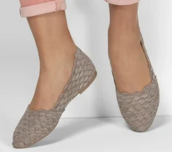 Flats<SKECHERS Cleo - Honeycomb DARK TAUPE