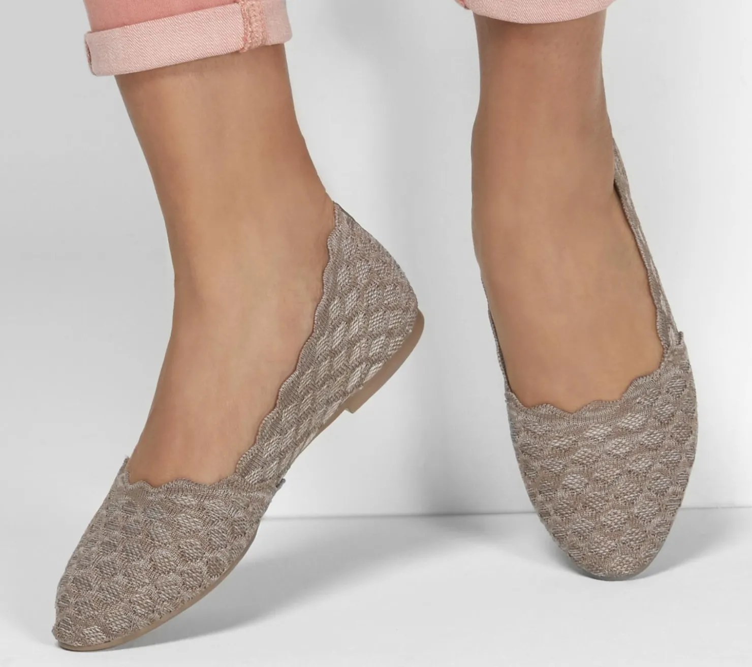 Flats<SKECHERS Cleo - Honeycomb DARK TAUPE