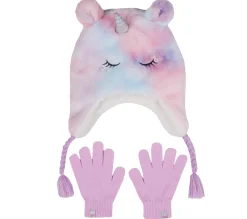 Hats|Cold Weather Gear<SKECHERS Cold Weather Plush Tie-Dye Unicorn Hat Set MULTI