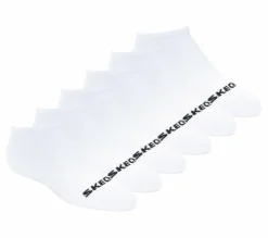 Socks|Socks<SKECHERS Cotton No-Show Socks - 6 Pack WHITE