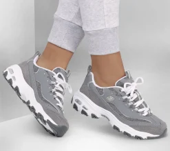 Lace Up|Athletic Sneakers<SKECHERS D'Lites - Me Time GRAY / WHITE