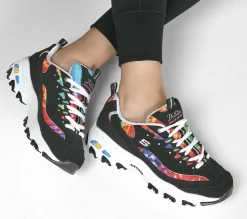 Lace Up|Athletic Sneakers<SKECHERS D'Lites - Summer Fiesta BLACK / MULTI