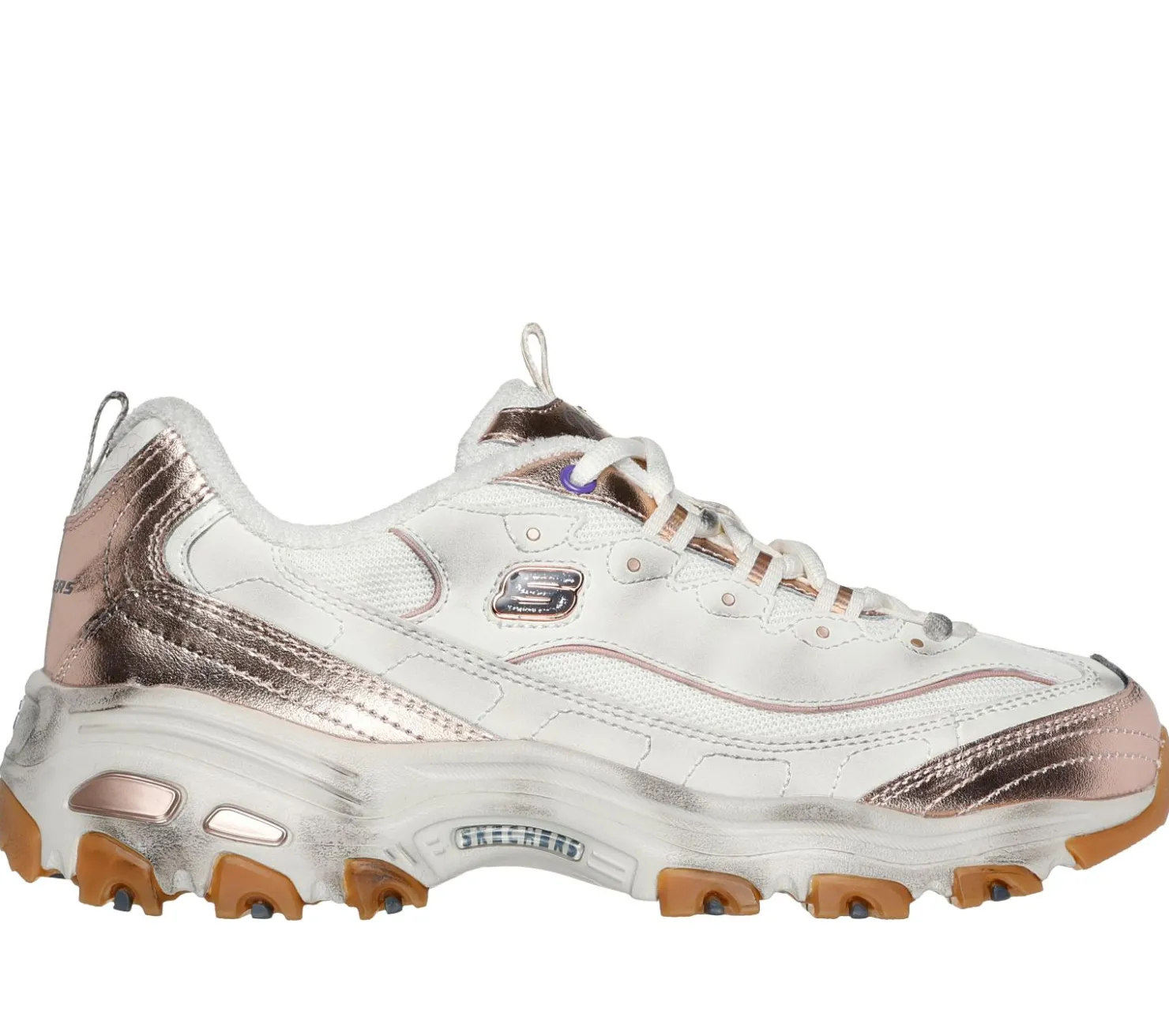 Lace Up|Athletic Sneakers<SKECHERS D'Lites - Vintage Vision NATURAL / GOLD