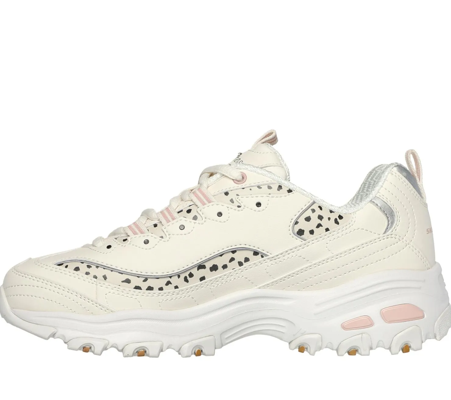 Lace Up|Athletic Sneakers<SKECHERS D'Lites - Wildcats OFF WHITE / PINK