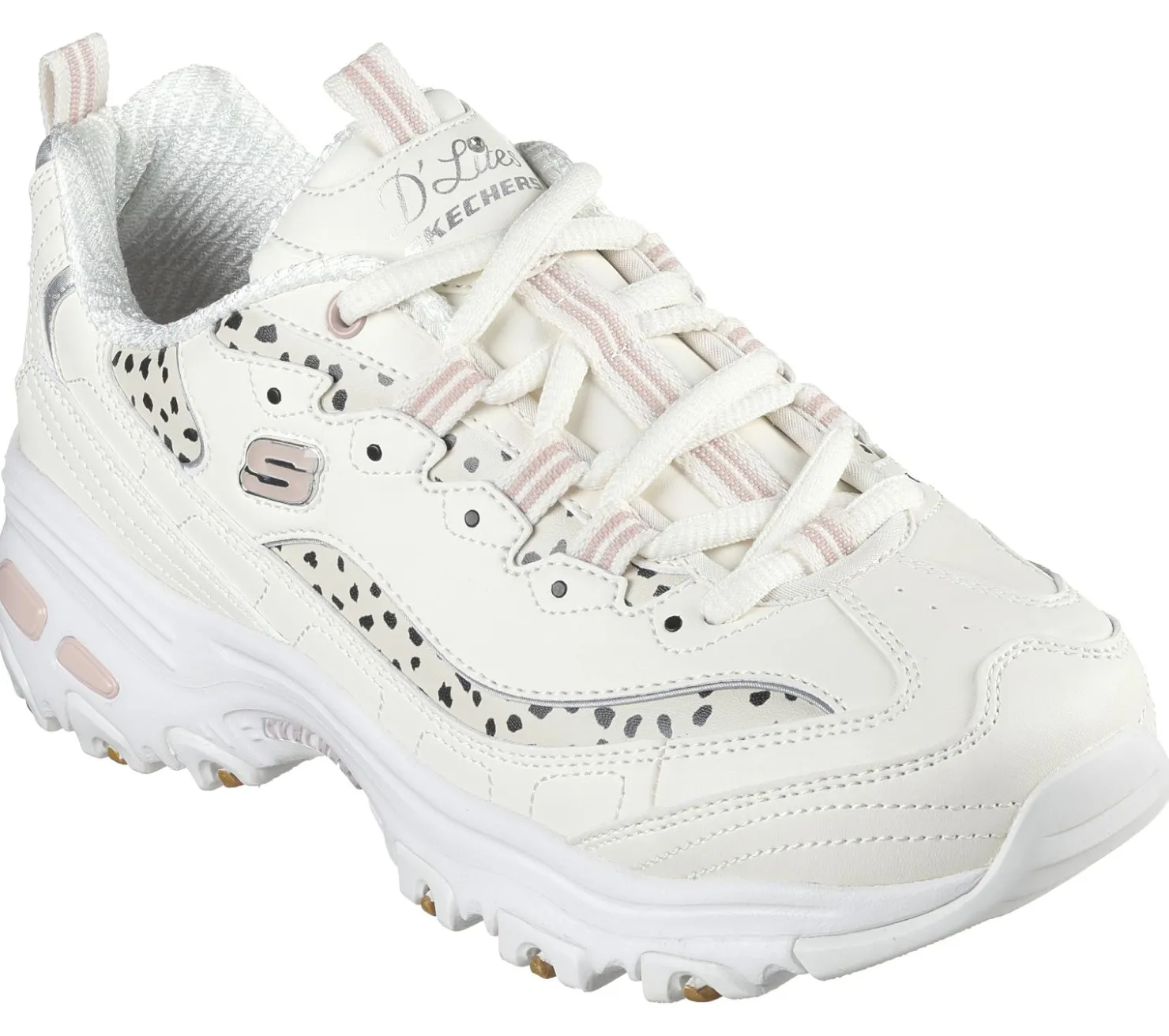 Lace Up|Athletic Sneakers<SKECHERS D'Lites - Wildcats OFF WHITE / PINK
