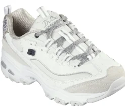 Lace Up|Athletic Sneakers<SKECHERS D'Lites - Golden Chic WHITE / SILVER