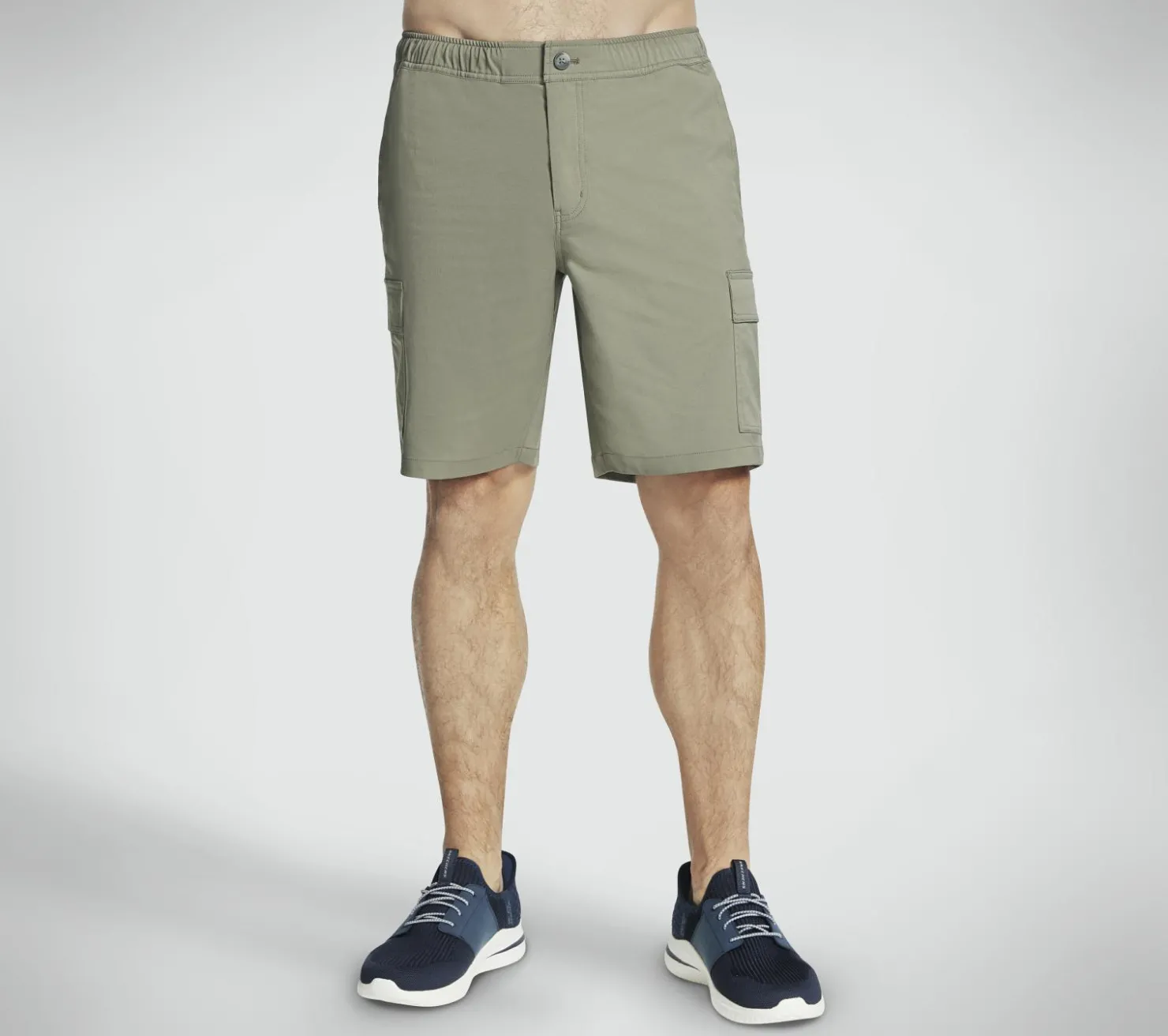 Bottoms|Bottoms<SKECHERS Downtown Cargo 9 Inch Short OLIVE / GRAY