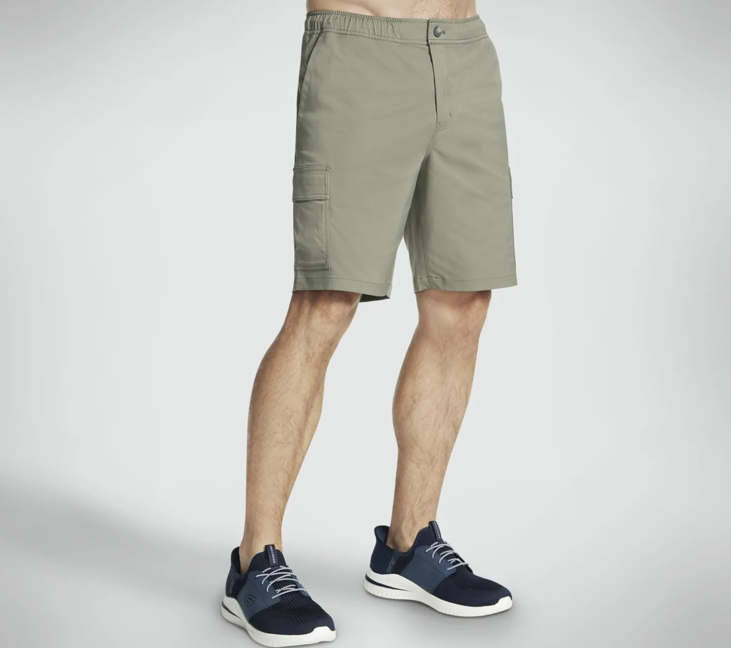 Bottoms|Bottoms<SKECHERS Downtown Cargo 9 Inch Short OLIVE / GRAY