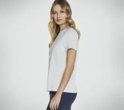 Tops|Tops<SKECHERS Dream Bloom Tee BLUE / SILVER