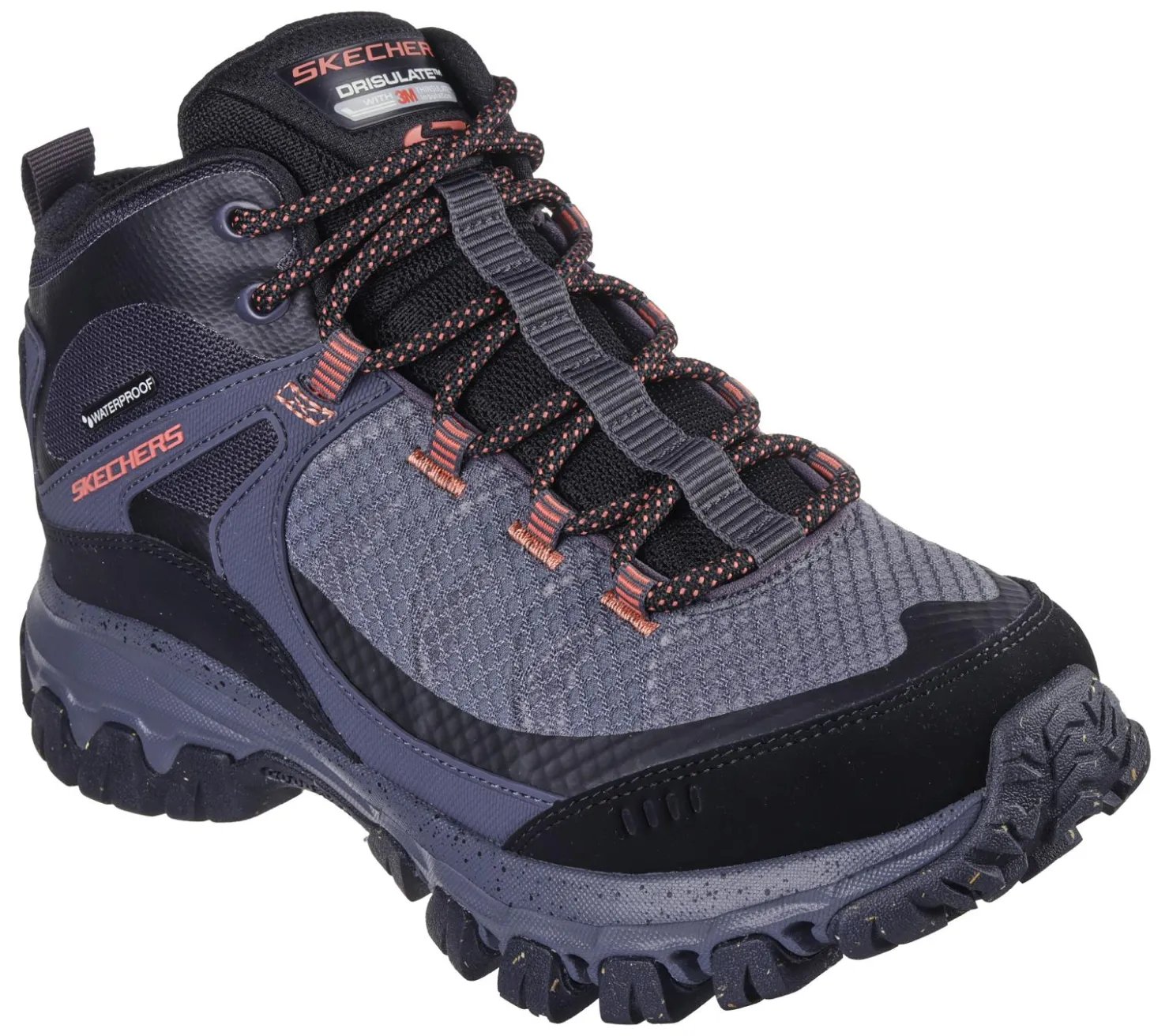 Lace Up|Boots<SKECHERS Edgemont - Upper Jump CHARCOAL/CORAL