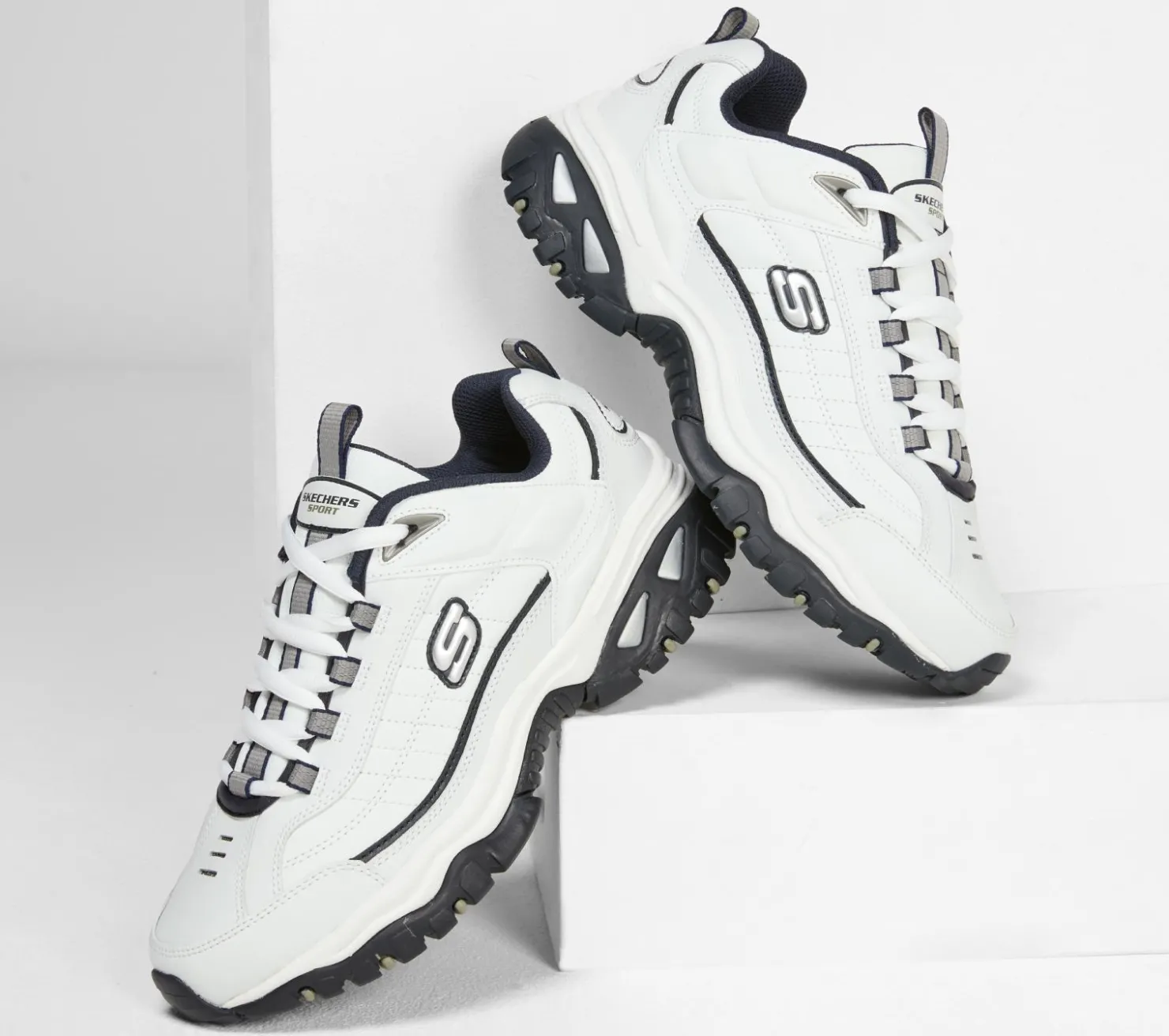 Lace Up|Athletic Sneakers<SKECHERS Energy - After Burn WHITE / NAVY