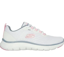 Lace Up|Athletic Sneakers<SKECHERS Flex Appeal 5.0 WHITE / PINK / BLUE