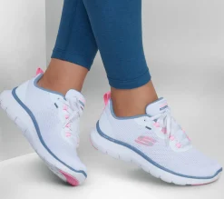 Lace Up|Athletic Sneakers<SKECHERS Flex Appeal 5.0 WHITE / PINK / BLUE