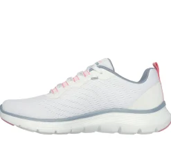 Lace Up|Athletic Sneakers<SKECHERS Flex Appeal 5.0 WHITE / PINK / BLUE