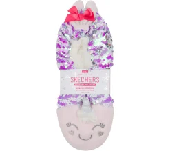 Socks|Socks<SKECHERS Flip Sequin Narwhal Slipper Socks - 1 Pack MULTI