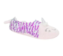 Socks|Socks<SKECHERS Flip Sequin Narwhal Slipper Socks - 1 Pack MULTI