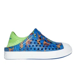 Slip-Ons|Athletic Shoes & Sneakers<SKECHERS Foamies: Guzman Steps - Lil Dino BLUE / LIME