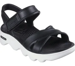 Sandals<SKECHERS Foamies: Massage Fit Sandal - Heartfelt BLACK / WHITE