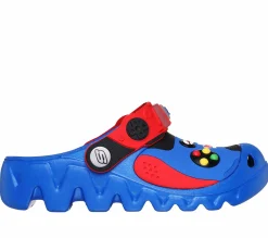 Light-Up|Slip-Ons<SKECHERS Foamies: Zaggle - Hydro-Pointz BLUE / RED