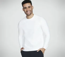 Tops|Tops<SKECHERS GO DRI All Day Long Sleeve Tee WHITE