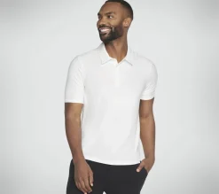 Tops|Tops<SKECHERS GO DRI All Day Solid Polo WHITE