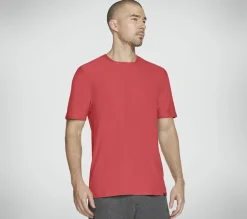 Tops|Tops<SKECHERS GO DRI All Day Tee GUNMETAL / RED