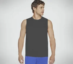 Tops|Tops<SKECHERS GO DRI Charge Muscle Tank BLACK / CHARCOAL