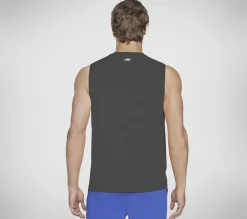 Tops|Tops<SKECHERS GO DRI Charge Muscle Tank BLACK / CHARCOAL