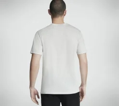 Tops|Tops<SKECHERS GO DRI Pima Signature V-Neck WHITE / TAUPE