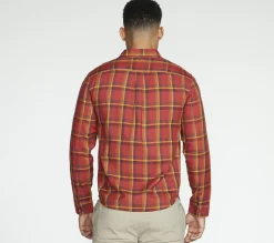 Tops|Tops<SKECHERS GO DRI Ridgetop Button Down Shirt DARK BROWN