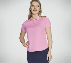 Tops|Tops<SKECHERS GO DRI SWIFT Club Polo HOT PINK / WHITE